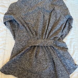 Beyond Yoga Heathered Gray Zip-Up Jacket